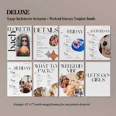 the front and back cover of deluxe magazine templates with images for easy photoshopping