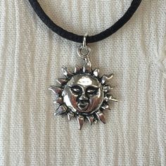 Sun choker necklace silver sunface 90s choker necklace on 90s Choker Necklace, Sun Choker, 90s Choker, Choker Necklace Silver, Satin Noir, Soldering Jewelry, Jewelry Accessories Ideas, Gold Choker Necklace, Gold Choker