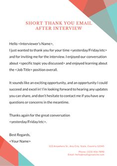 a letter to an interviewer from the client who has been nominated for her job