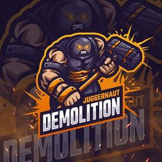 an image of a man holding a hammer in his hand with the words demolition on it