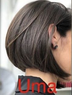 Smooth Lob Haircut, Apple Haircut, A Line Bob Short, Brunette Long Bob, Apple Cut Hairstyle, Asian Bob Haircut, Bob Short Hairstyles, The Wet Look