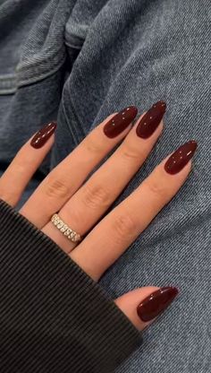 Winter Nail Designs, Chic Nails, 가을 패션, French Manicure, Manicure And Pedicure, Red Nails, Simple Nails, Christmas Nails