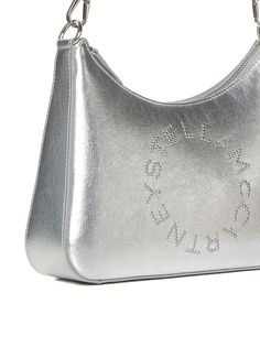 Shoulder Bag from Stella McCartneyComposition: Synthetic->polyurethane, 72% Synthetic->polyester, 27% Metals & Alloys->aluminium, 1% Designer Silver Bag With Metal Logo, Trendy Metallic Leather Bags, Elegant Silver Bag With Metal Logo, Elegant Silver Bags With Metal Logo, Silver Bag With Metal Logo For Everyday Use, Silver Evening Bag With Metal Logo, Chic Rectangular Bags With Silver-tone Logo Plaque, Luxury Metallic Bag With Silver-tone Logo Plaque, Chic Top Handle Bag With Silver-tone Logo Plaque