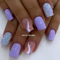 Nails Gels Short, February Nails Short Square, Short Cute Acrylic Nails Designs, Fancy Nails Designs Latest Fashion, Birthday Vacation Nails, Spring Glitter Nails, Girly Nail Designs, Spring Nails Short, Trendy Nails Ideas