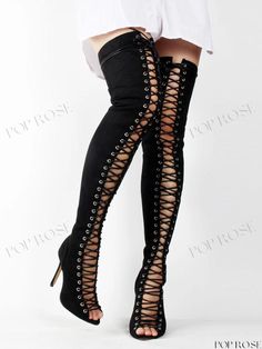 High-Rise Heeled Boots for Women Featuring Nubuck and Lace-Up Design Fitted Black Boots With Lacing, Fitted Black Suede Lace-up Boots, Party Lace-up Suede Boots, Black Lace-up Boots For Club, Heel Boots For Women, Night Out Party, Gothic Shoes, Boots Heel, Party Style