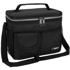 OPUX Medium Capacity Lunch Box with Shoulder Straps and Pockets This durable, functional, and easy to use OPUX Premium Lunch Bag is perfect for you to taking food with you to a picnic, the beach, traveling on a road trip, and to sporting games. Equipped with adjustable straps and reinforced dual zippers, this insulated lunch cooler is able to be carried in different ways! Easy to carry on your shoulder or hand held. Shoulder strap is adjustable and can be extended up to 48" Equipped with 2 front pockets and 2 mesh pockets for storing bottles, utensils, napkins and more. Dual reinforced zippers for easy opening and maximum durability. Sizes: Medium measures 10" x 7" x 8" (L x W x H), 14 Can Capacity | Tall measures 10 x 8 x 9.5 (L x W x H), 18 Can Capacity OPUX creates quality products for Large Capacity Black Functional Lunch Bag, Functional Large Capacity Black Lunch Bag, Multifunctional Black Lunch Bag For Outdoor, Portable Black Lunch Bag For Outdoors, Portable Black Lunch Bag For Outdoor, Multifunctional Black Lunch Bag For Everyday Use, Functional Black Lunch Bag For Outdoor Activities, Practical Black Lunch Bag For Outdoor Activities, Multifunctional Black Rectangular Lunch Bag