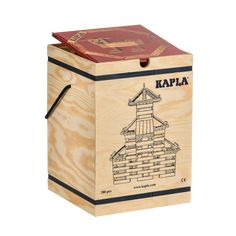 KAPLA 280 Plank Chest | Bonus Art Book Plank Art, Construction Games, Beautiful Wooden Boxes, Architecture Books, Wooden Storage Boxes, Storage Boxes With Lids, Wooden Planks, Logical Thinking, Wooden Storage