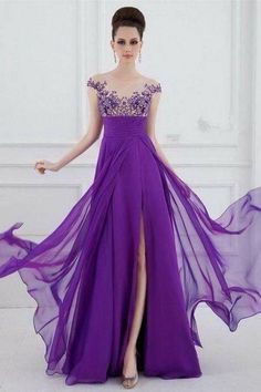 Party Dresses Long, Purple Party, Dress 2016, Graduation Dresses, Beaded Chiffon, Beaded Prom Dress, فستان سهرة, Evening Dresses Elegant, Bride Dresses