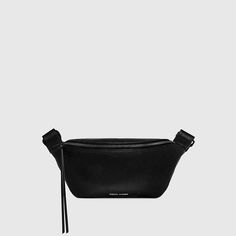 Take convenience to the next level. Crafted from luxe genuine leather, the Bree Belt Bag keeps up with your on-the-go lifestyle and features a roomy pouch you can access from the top zip. Style #:CS24MBEXBB Genuine leather Black Shellac Hardware with Gunmetal Zipper 12" W X 5. 5" H X 3. 75" D 13. | Rebecca Minkoff Bree Belt Bag With Webbing Strap In Black Black Shellac, Leather Outerwear, Webbing Strap, Shoe Size Conversion, You Bag, Belt Bag, Rebecca Minkoff, Next Level, Zip Pockets