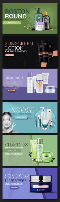 the different types of skin care products are shown in this graphic style, including creams and lotion