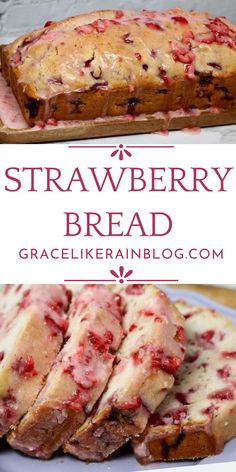 strawberry bread with strawberry glaze running over the sides Easy Strawberry Bread, Bread With Glaze, Strawberry Bread Recipe, Bread Strawberry, Strawberry Bread Recipes, Recipes Strawberry, Frozen Strawberry, Strawberry Bread, Strawberry Glaze