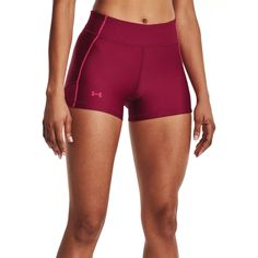 Under Armour Shorts Women's Black Rose Red Heatgear Armour Mid-Rise Shorty Xl Sports Tights With Built-in Shorts, Workout Tights With Built-in Shorts, Red Compression Sporty Shorts, Red Sporty Compression Shorts, Red Biker Shorts For Sports, Under Armour Athletic Shorts For Training, Under Armour Pink Athletic Shorts For Workout, Pink Under Armour Athletic Shorts For Workout, Under Armour Shorts Women