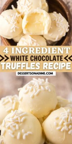 four ingredient white chocolate truffles recipe