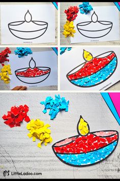 the process to make an easy paper craft for kids