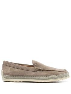 Tod's calf-suede Moccasins - Farfetch Beige Suede Lined Slip-ons, Beige Slip-on Loafers With Suede Lining, Beige Suede Lined Slip-on Loafers, Suede Moccasins, Moccasins, Loafers, Slip On