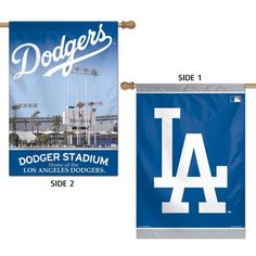 Los Angeles Dodgers Banner 2 Sided House Flag Dodger Stadium 47016013