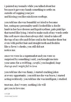 a poem written in black and white with the words'i painted my remains '