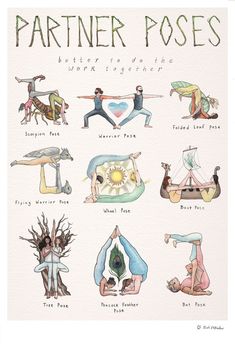 a poster with different types of yoga poses