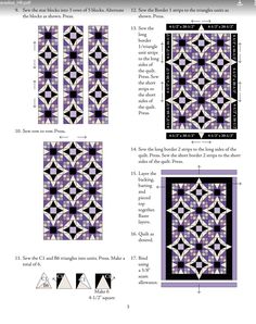 an image of a quilt pattern with instructions