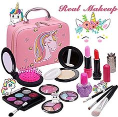 Kids Makeup Kit, Make Up Kits, Pretend Makeup, Makeup Toys, Makeup Kit For Kids, Play Makeup, Makeup And Accessories, Unicorn Makeup, Princess Toys