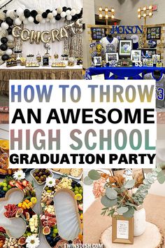 an awesome high school graduation party with balloons and decorations