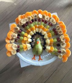 the facebook page has an image of a turkey made out of fruit