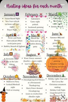 Hosting Ideas, Dinner Party Themes, Cute Date Ideas, Fall And Halloween, Planner Pdf, Fun Family Activities, Family Night, Self Care Activities, Volleyball Hairstyles