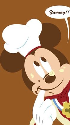 a cartoon mouse with a chef's hat on