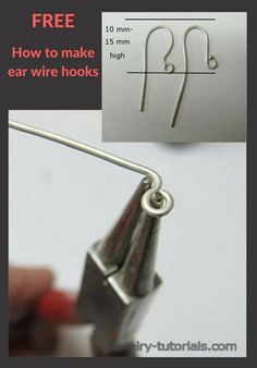 the instructions for how to make ear wire hooks