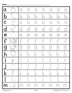 FREE Lowercase Letter Tracing Worksheets! Creative Worksheets, Letters Printable