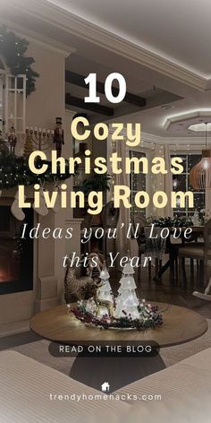 a living room filled with furniture and christmas decorations