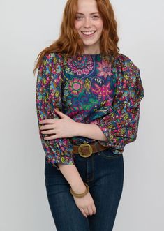 Elevate your wardrobe with the Ivy Jane Botanica Top. This elegant and comfortable top boasts a stunning botanical print, bringing nature to your daily style. Made of soft, breathable fabric, it offers all-day comfort and a flattering fit. Embrace chic and nature with this top. Spring Long Sleeve Tops With Plant Print, Casual Spring Blouse With Plant Print, Casual Blouse With Plant Print, Spring Patterned Tops With Plant Print, Floral Print Long Sleeve Top With Relaxed Fit, Relaxed Fit Floral Print Long Sleeve Tops, Relaxed Fit Long Sleeve Tops With Floral Print, Bohemian Floral Print Tops For Fall, Casual Patterned Top With Plant Print