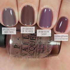 OPI Squeaker Of The House | Washington D.C. Collection Comparisons | Peachy… Opi Squeaker Of The House, January Nail Colors 2023, Nail Polish Swatches, Nagellack Trends, Opi Nail Polish, Colorful Nail Designs, Fall Nail Colors, Opi Nails, Fancy Nails