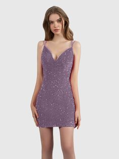 #color_Vintage Mauve Fitted V-neck Sequin Dress For Prom Season, Fitted V-neck Mini Dress With Contrast Sequin, Sequin Mini Length V-neck Evening Dress, Fitted Sequin V-neck Prom Dress, V-neck Sequin Dress For Prom Season Night Out, Fitted V-neck Sequin Prom Dress, V-neck Sequin Dress With Contrast Sequin For Prom, V-neck Mini Dress For Gala And Prom Season, V-neck Sequin Dress For Prom Season