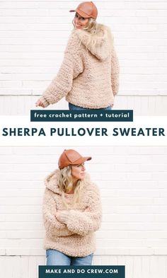 the sherpa pullover sweater sewing pattern is easy to sew and perfect for cold weather