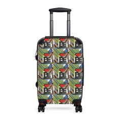 Traveling is best done in style, and suitcases help anyone do exactly that. Available in multiple sizes to accommodate your needs, they come with an adjustable handle, 360-degree swivel wheels, a safety lock, and an adjustable handle for carefree movement through airports and cities. To achieve high-resolution designs, prints go on a canvas surface that is encapsulated in the PC shell. Please note: Your design is printed on a canvas that may slightly crease near the suitcase's edges. .: Material Swivel Wheels, Suitcase Traveling, Black Rubber, Original Prints, Travel Luggage, Go On, 360 Degree, High Resolution, Accessory Gift