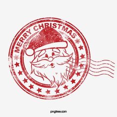 a grungy christmas stamp with santa claus