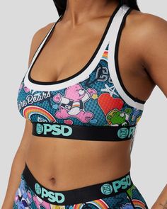 Cheap Sports Tops With Character Print, Cheap Character Print Tops For Playwear, Cheap Character Print Playwear Sets, Triangle Bralette, Care Bears, Lingerie Collection, Bra Women, Boy Shorts, Pin Up