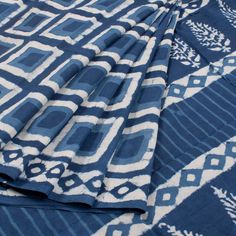 Pure Cotton Sarees, Indigo Saree, Checks Saree, Saree Draping, Diy Textiles, Bagru Print