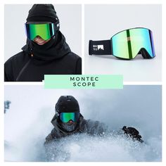 the montec scope is designed for snowboarders and skiers to see what they are doing