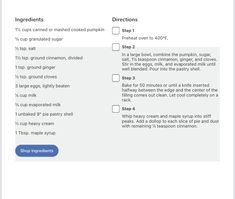 the ingredients list for this recipe are shown