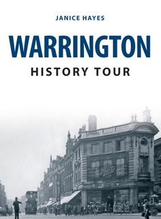 an old photo with the words warrington history tour written in blue on it