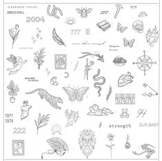 an image of various tattoos and symbols