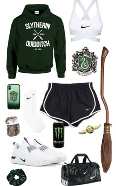 Harry Potter Slytherin Outfits, Slytherin Outfits Aesthetic, Slytherin Uniform Female, Slytherin Aesthetic Outfit, Slytherin Dresses, Slytherin Outfit Ideas, Slytherin Inspired Outfits, Slytherin Dress, Slytherin Uniform