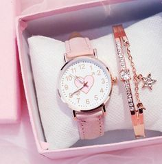 FREE SHIPPING!! Set: Watch+bracelet Fashion Lovely And High Quality Trendy Watch!       Movement: quartz watch       Surface diameter: 3.2CM       Dial thickness: 0.8CM       Strap width: 1.6CM       Strap length: 24CM       Band material:Leather     Case material: Alloy       Perfect gift for women. suitable for any occasion(party, business, casual , daily life). Heart Shaped Watch, Female Watch, Watch Simple, Trendy Watches, Childrens Watches, Pink Watch, Party Business, Bracelet Fashion, Watch Bracelet