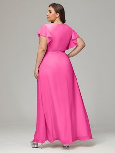 This V-neck Chiffon Bridesmaid Dress Plus Size is perfect for the big day. Its ruffled sleeves and adjustable belt provide a flattering fit, while the lightweight chiffon fabric ensures all-day comfort. Perfect for plus sizes, it's a flattering and fashionable choice. Small Size→US0-US16 Bridesmaid Dress Plus Size, Ruffles Sleeves, Plus Size Bridesmaid Dresses, Bridesmaid Dresses Dusty Sage, Dress Satin Bridesmaid, Royal Blue Bridesmaid Dresses, Bridesmaid Dresses Satin, Simple Bridesmaid Dresses, Sequin Bridesmaid