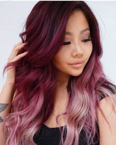 15 Best Maroon Hair Color Ideas of 2021 Are Here Pelo Color Vino, Baylage Hair, Maroon Hair, Red Ombre Hair, Hair Color Burgundy, Black Ombre, Hair Makeover, Ombre Hair Color