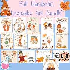 fall handprint keepsake art bundle