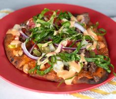 Recipe for Cheeseburger Pizza Cheeseburger Pizza Recipe, Cheeseburger Pizza, Naan Flatbread, Instant Family, Pizza Recipe, Flatbread