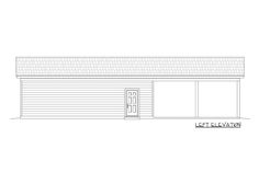 this is the front elevation of these two - car garage plans, which are located at left elevation and right elevation